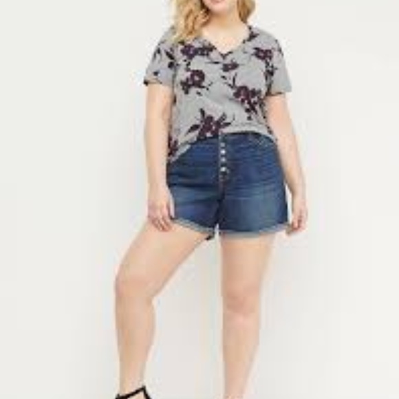 lane bryant jean shorts